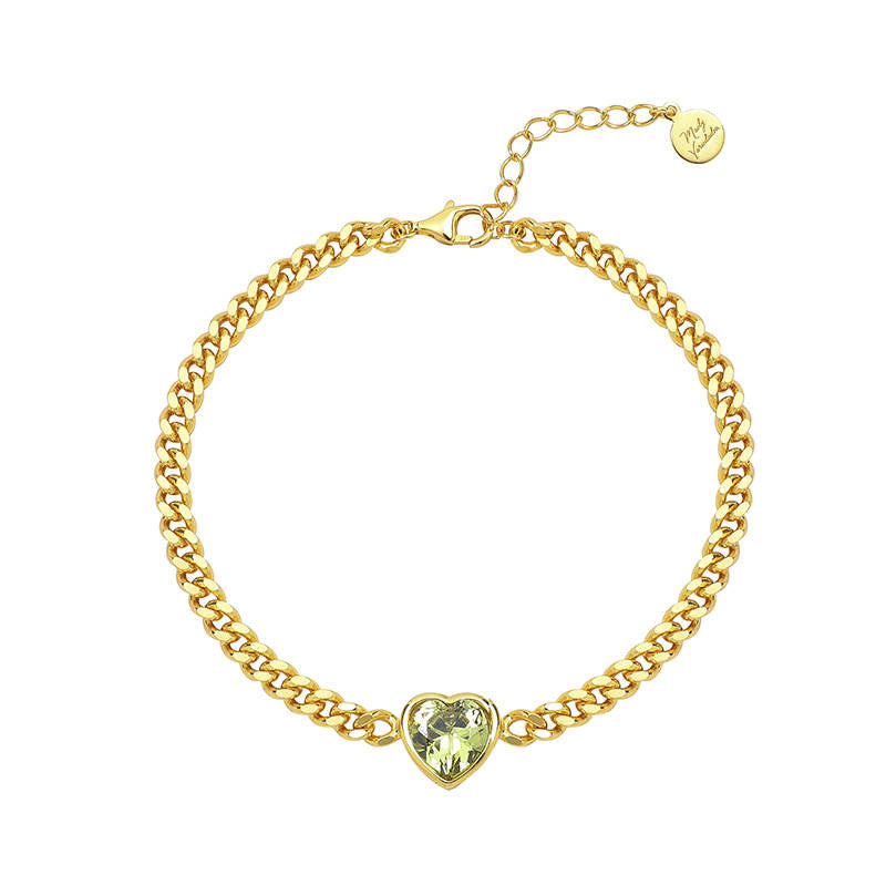 Pulsera de corazón verde