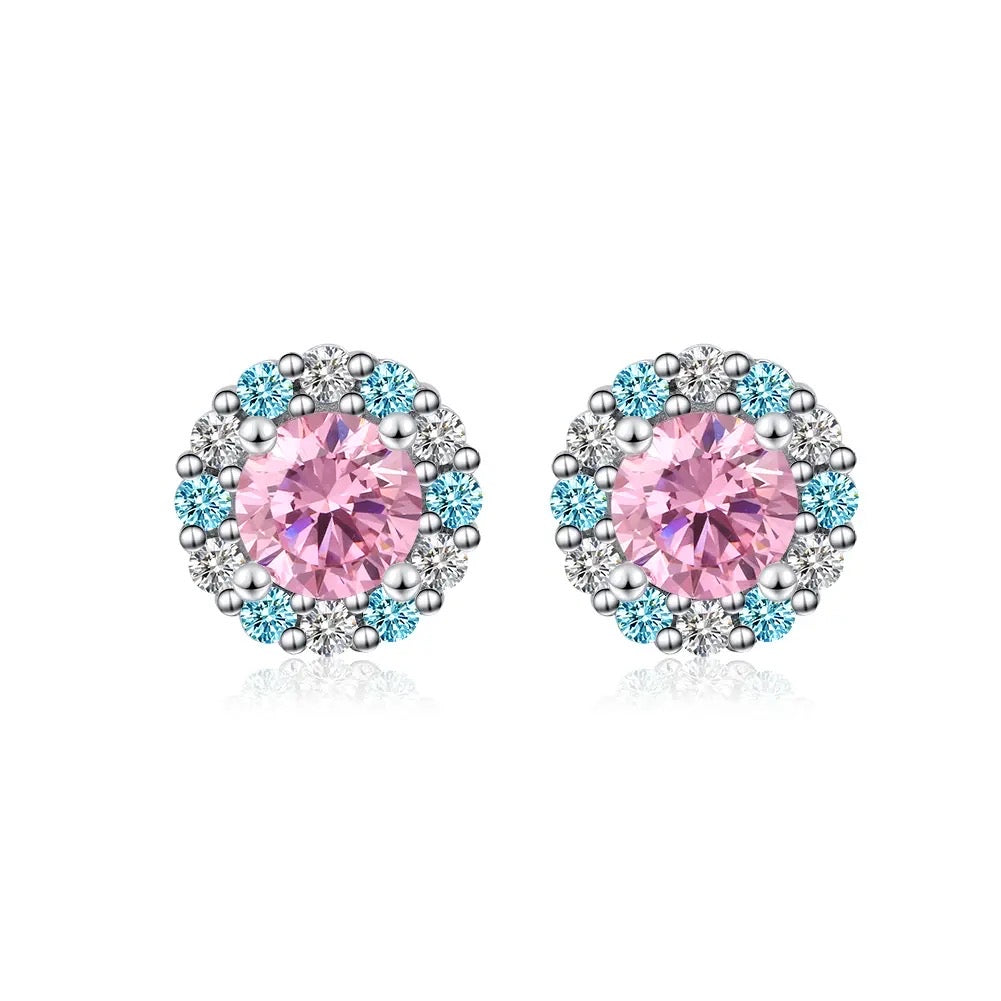 Arete elegante de color