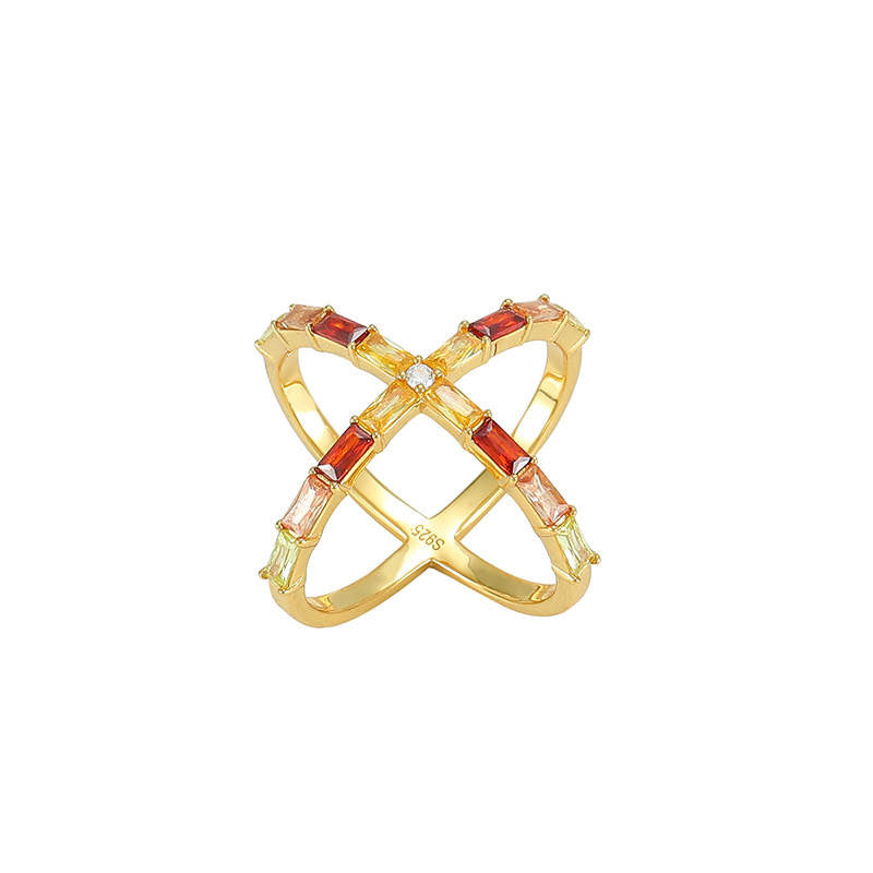Anillo elegante multicolor