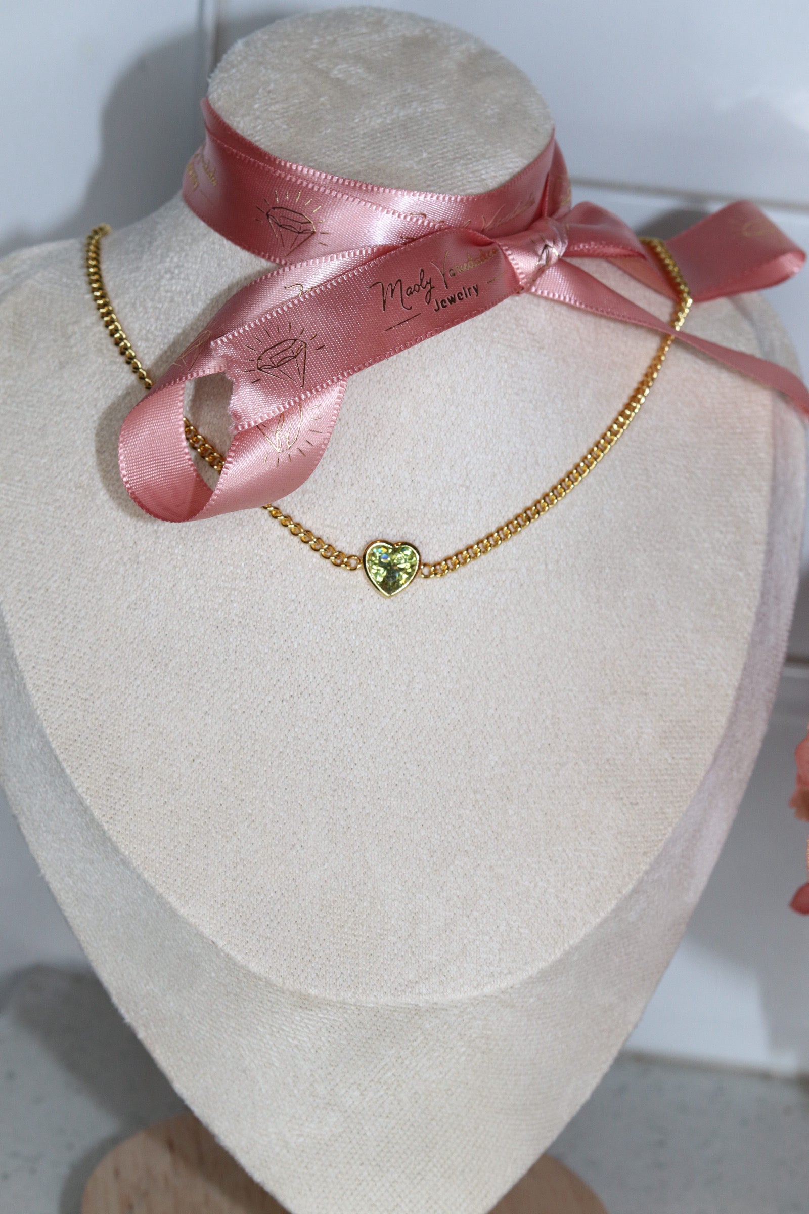 Choker de corazón green