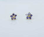 Purple flower stud
