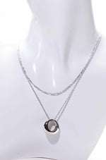 Silver doble necklace
