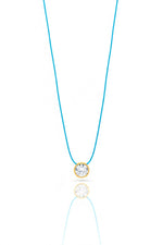 Blue diamond necklace