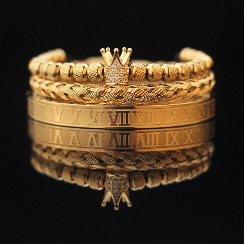 Set de 3 pulseras para hombre