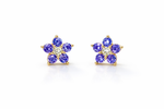 Purple flower stud