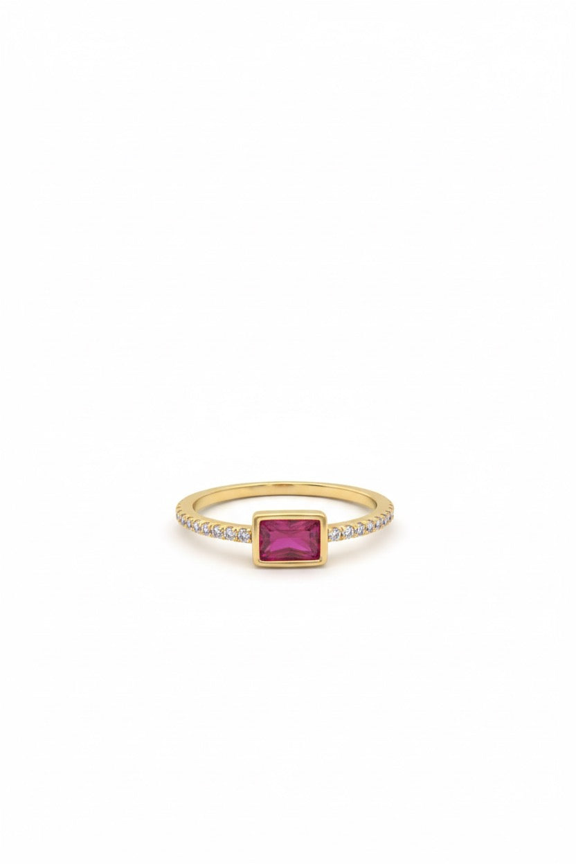 Anillo Beso de Vino Dorado
