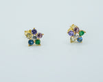 Flower multicolor stud