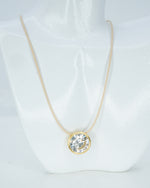 Beige diamond necklace