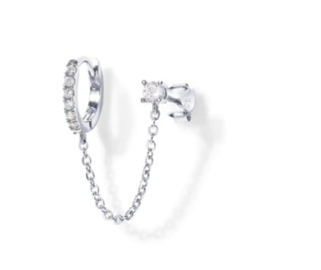 Silver earring moderno