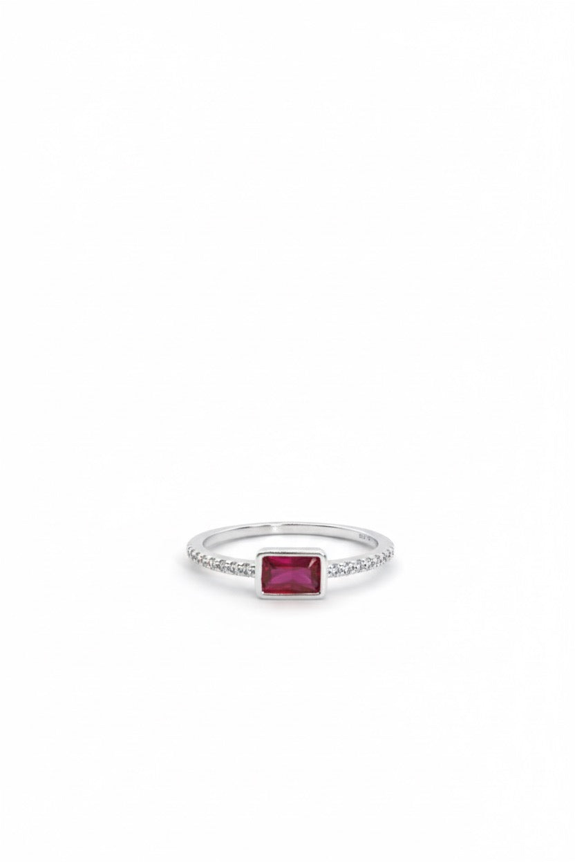 Anillo Beso de Vino Plateado