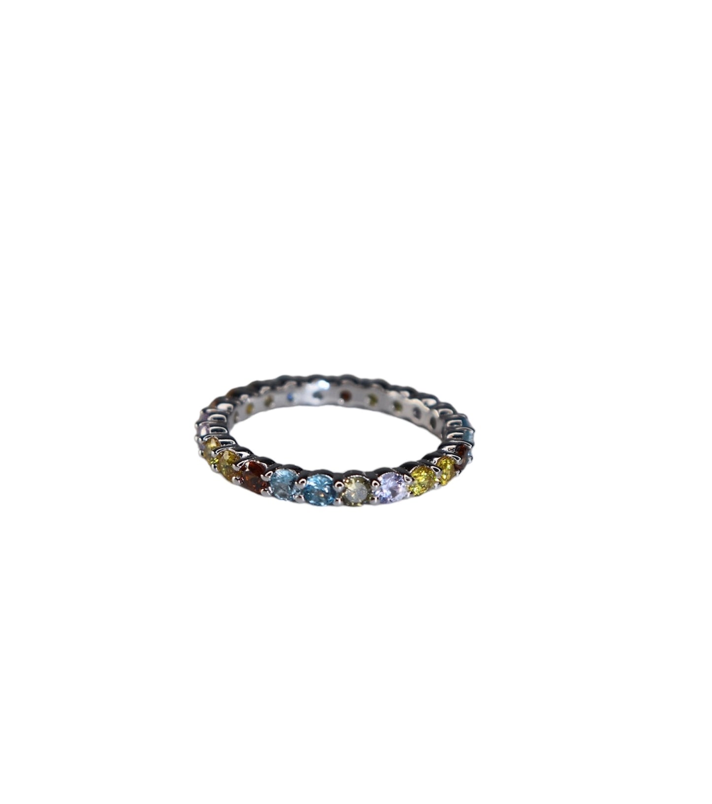 Anillo multicolor silver