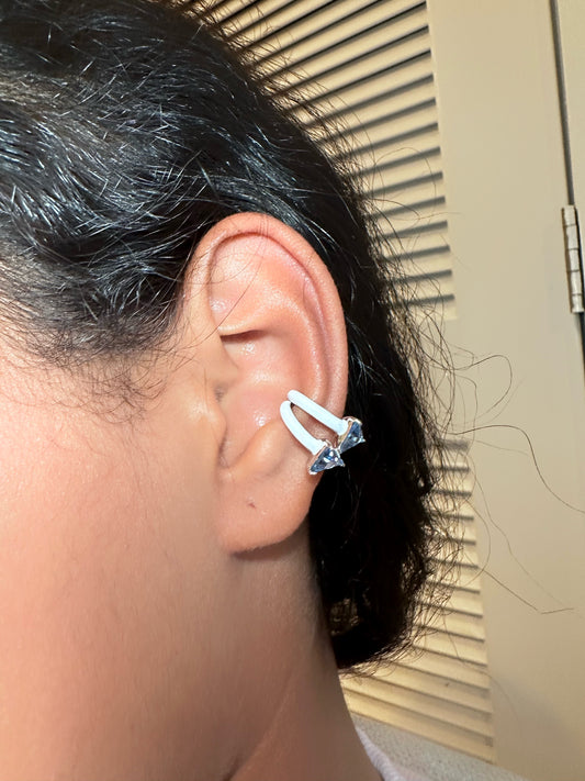 Ear cuff blanco