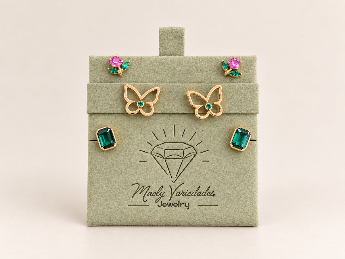 Set de tres aretes