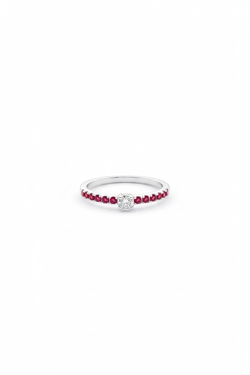 Red Mocha Anillo Plateado