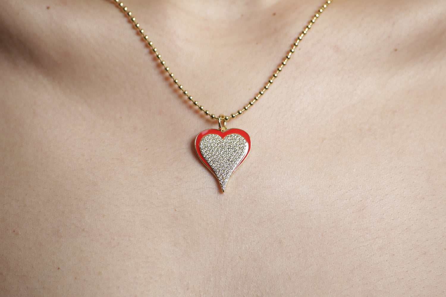 Heart doble necklace