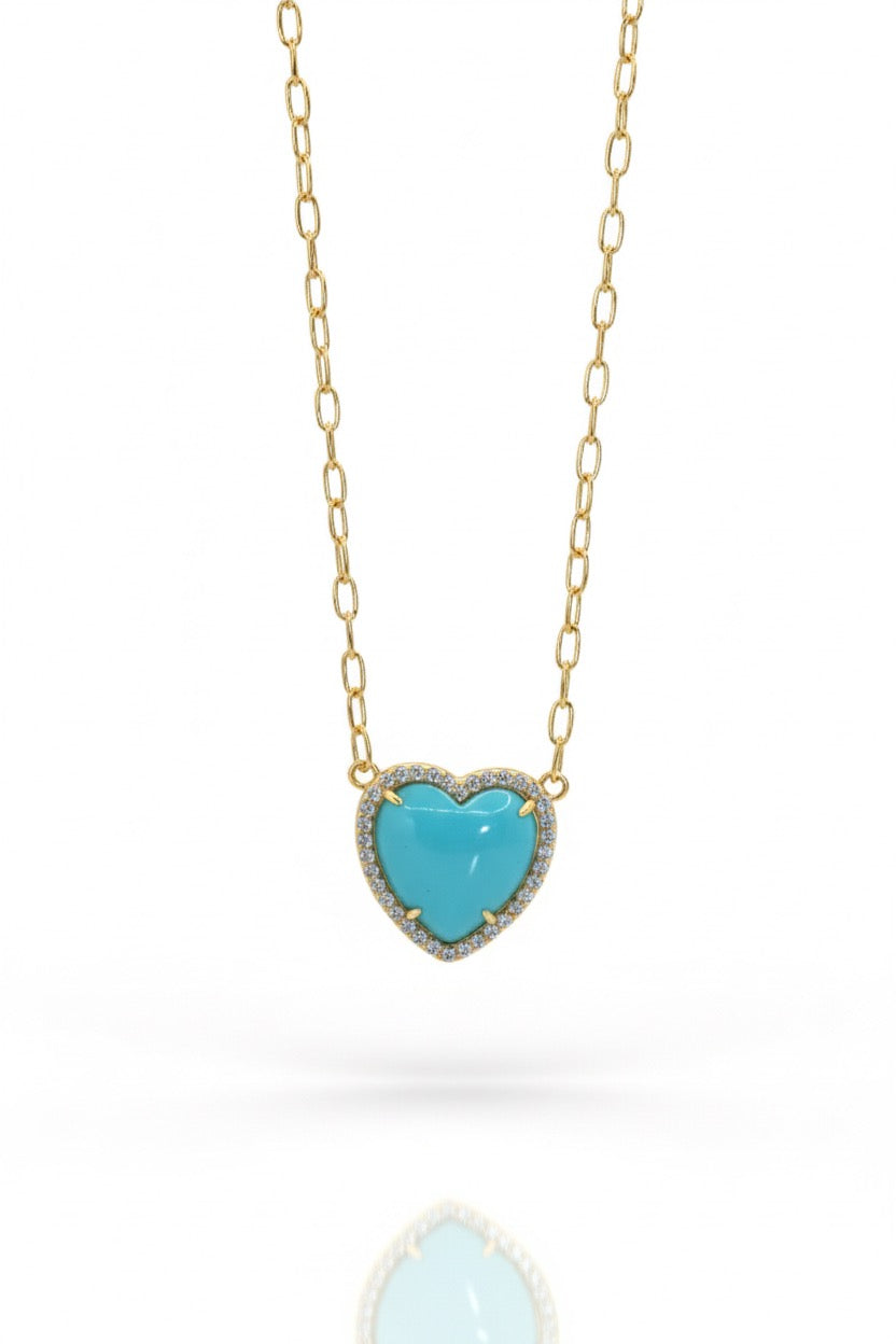 Paper clip turquesa heart