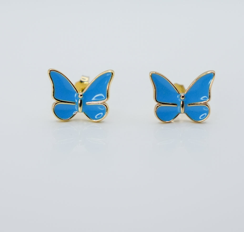 Mariposa azul de tachuelas