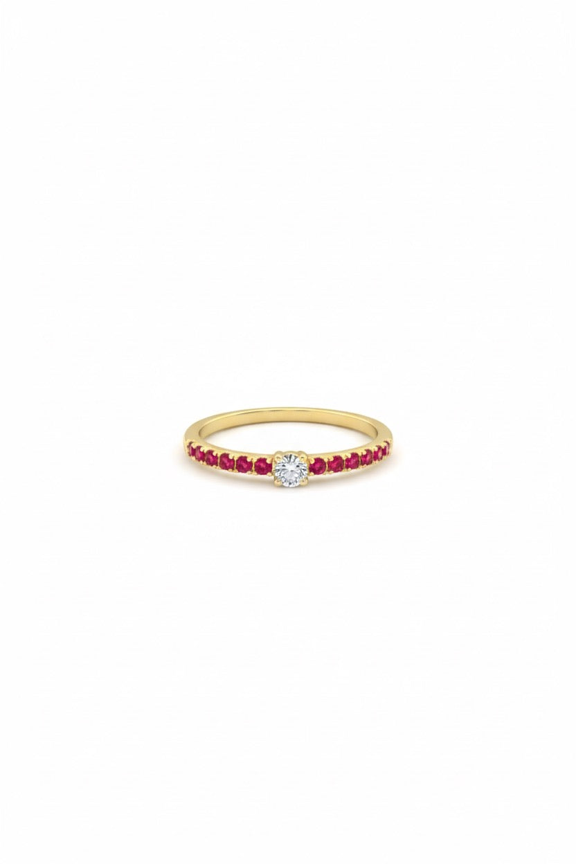 Red Mocha Anillo Dorado