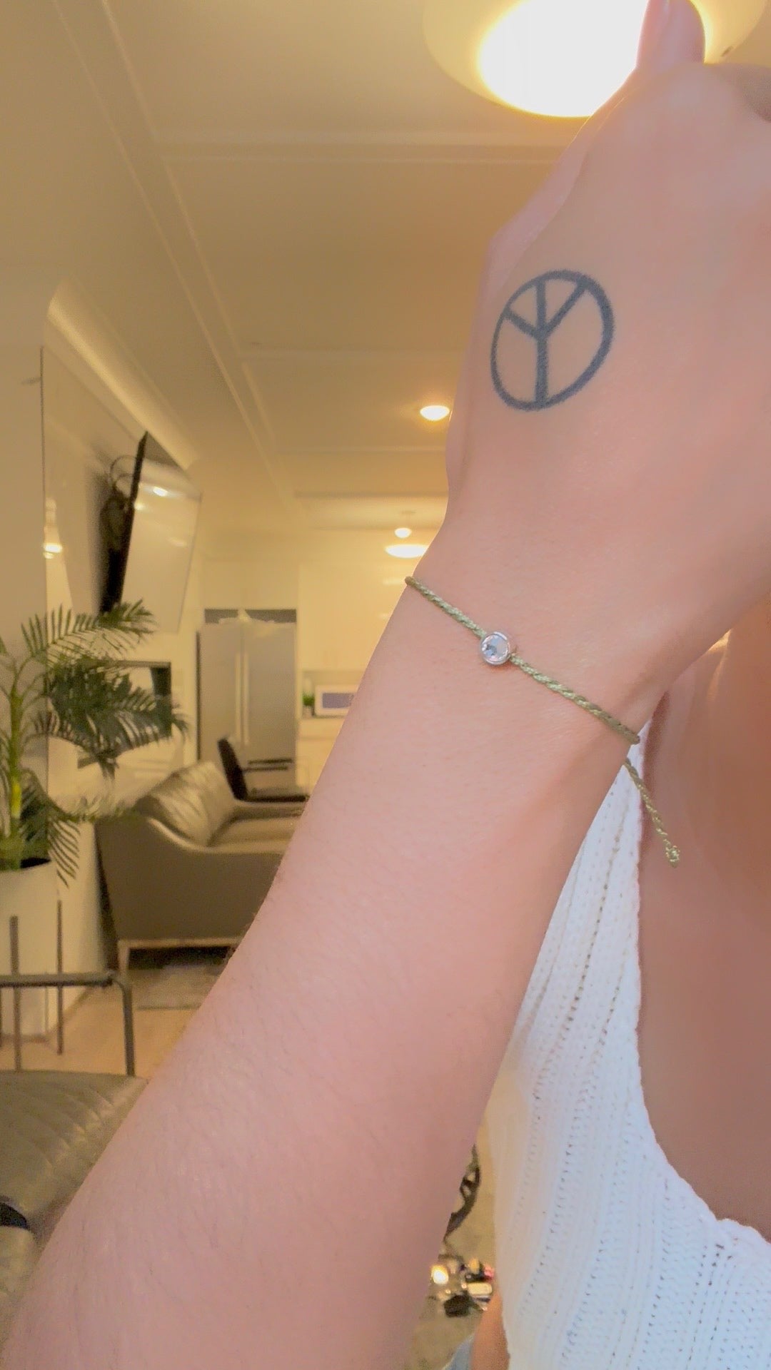 Bracelet green silver