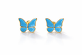 Mariposa azul de tachuelas