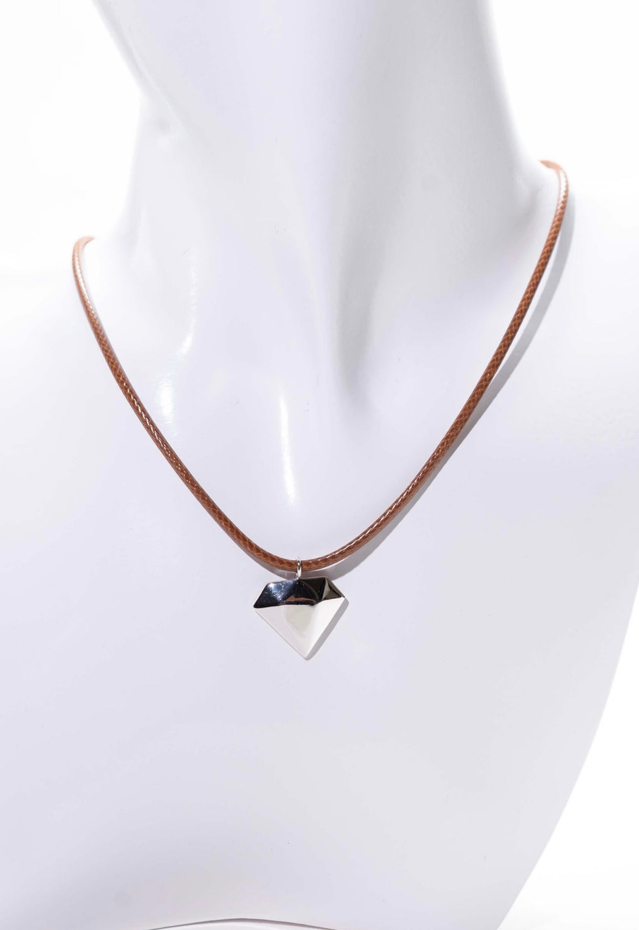 Fall silver necklace