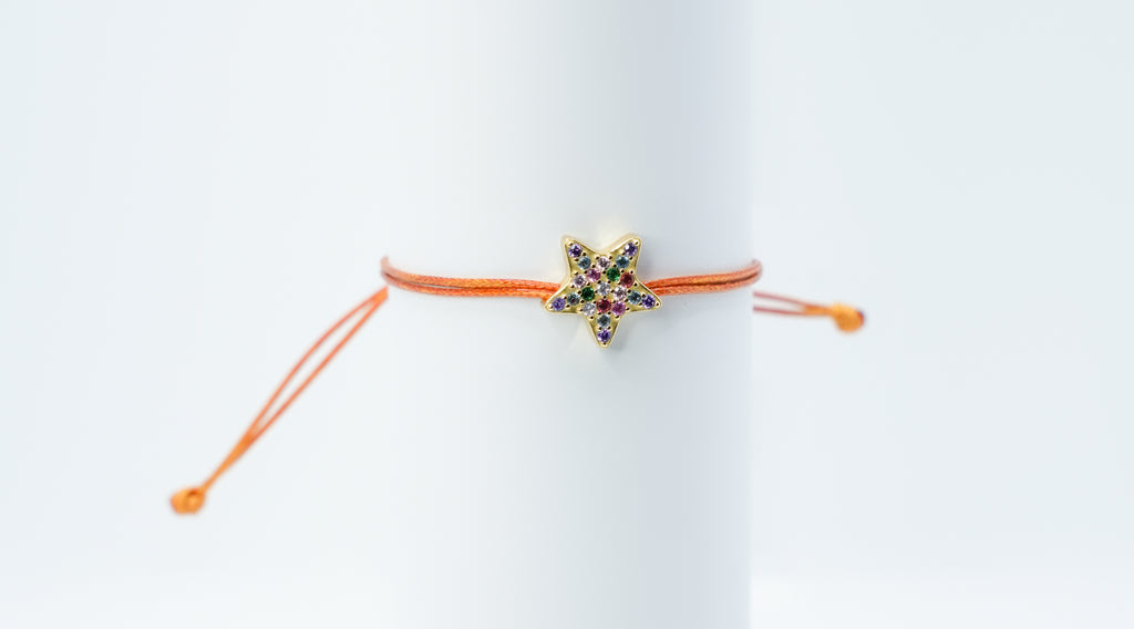 Pulsera estrella naranja