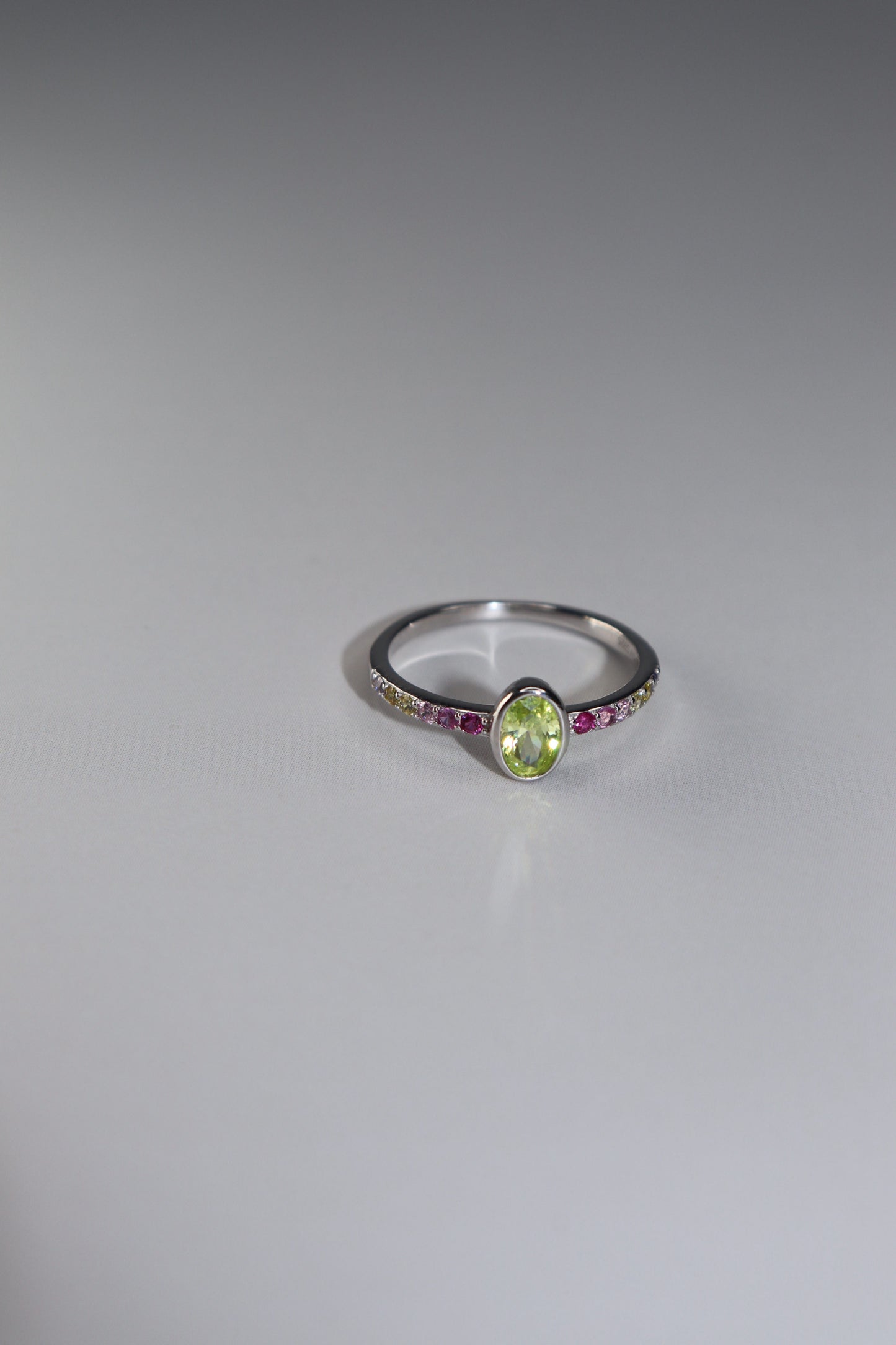 Anillo verde y silver