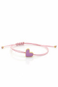 Pulsera rosa de corazón