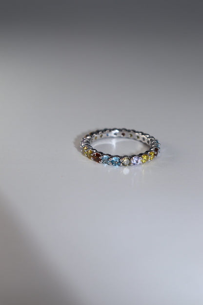 Anillo multicolor silver