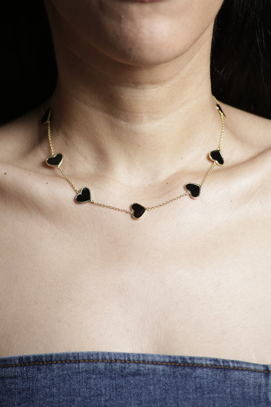 Choker negro de corazón