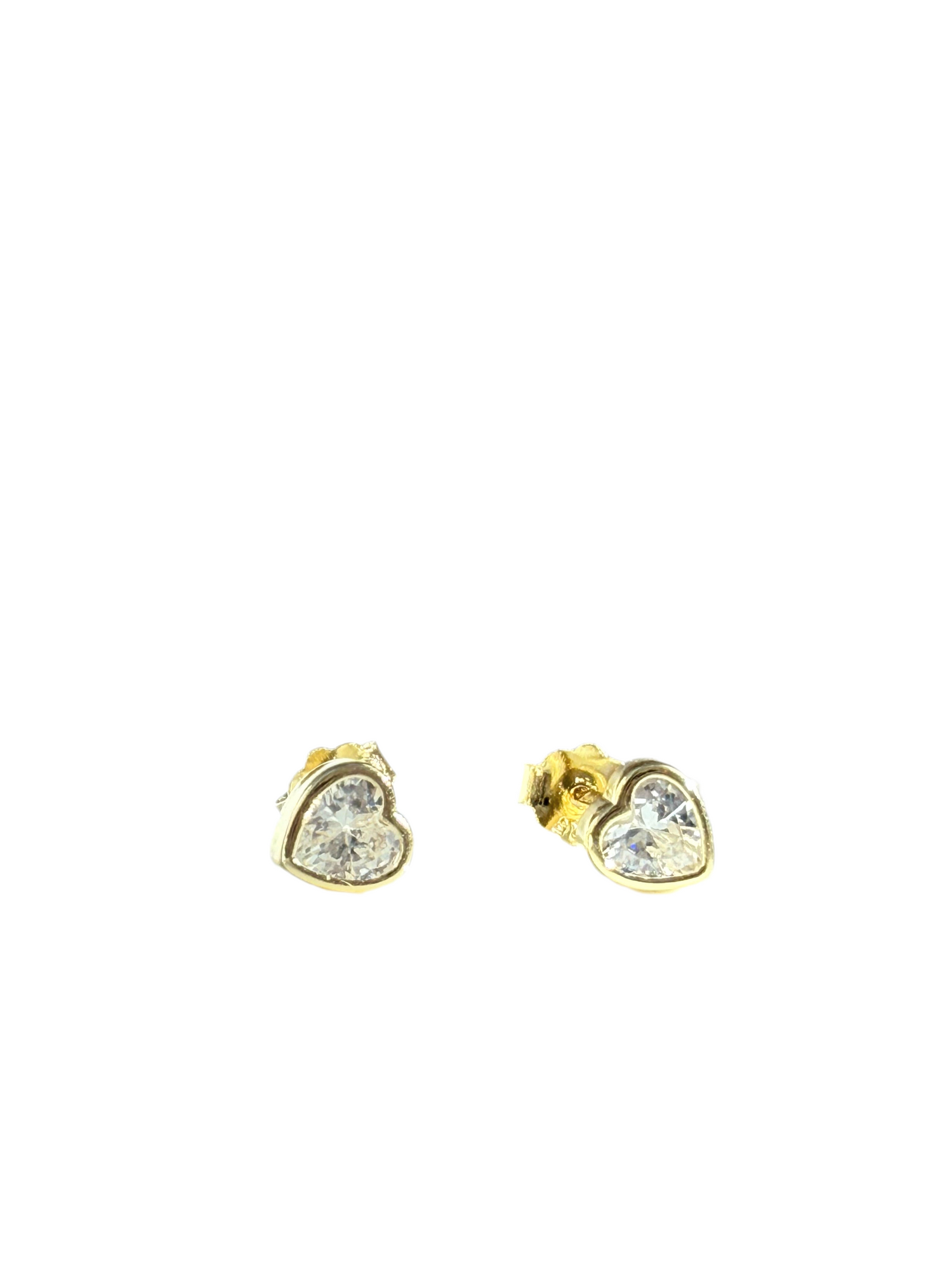 Heart clear earring