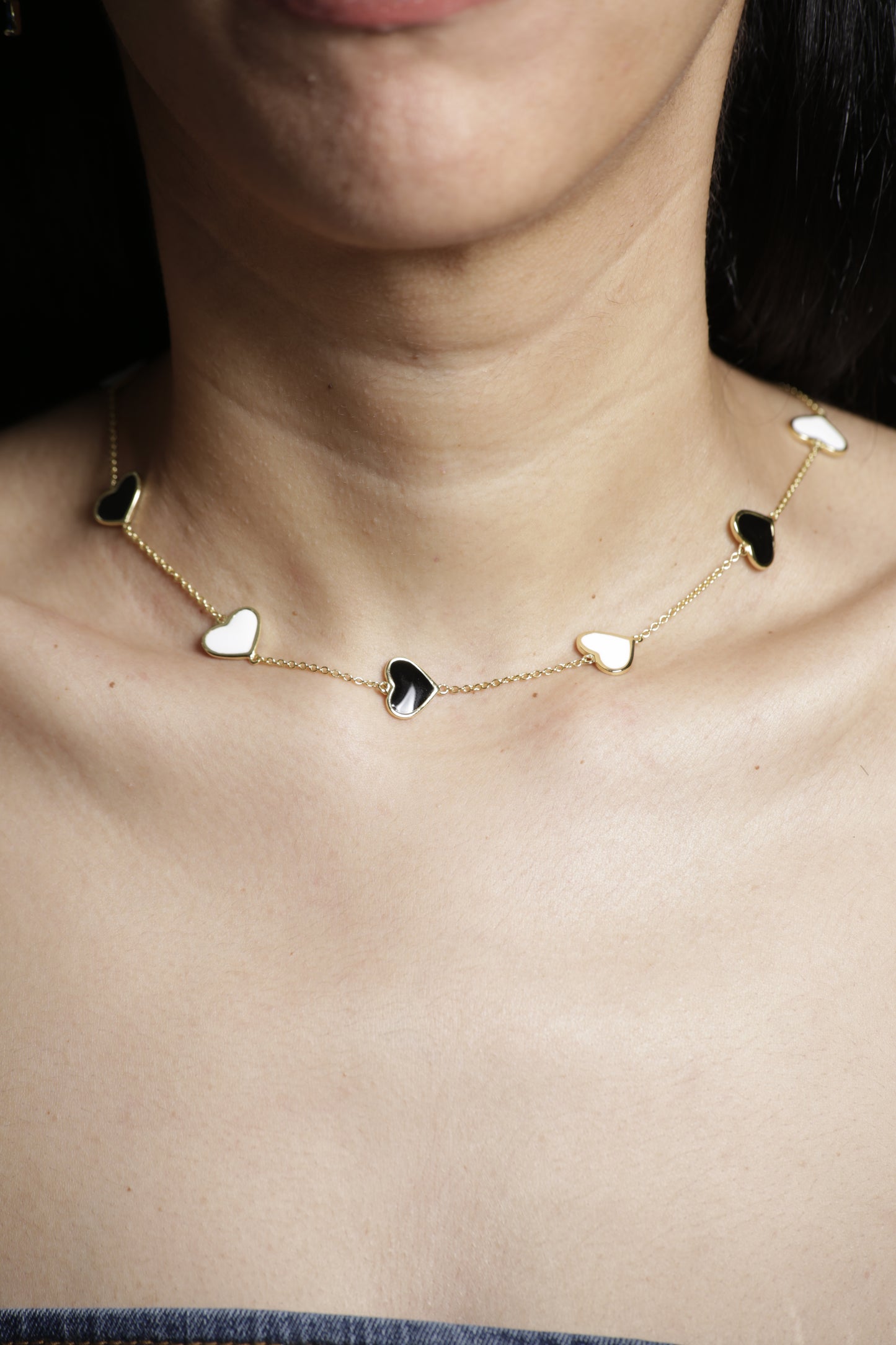 Choker dos tonos blanco y negro