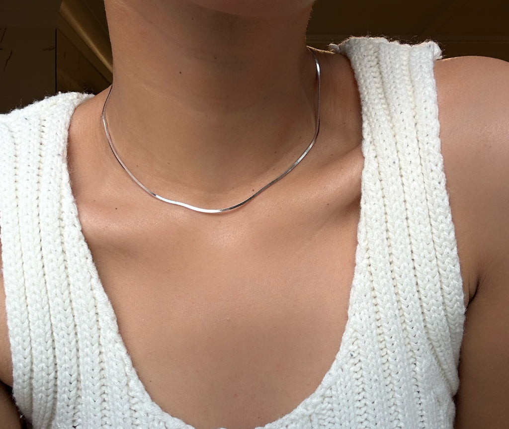Collar delicado de plata