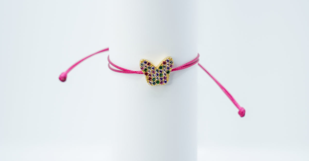 Butterfly pink bracelet