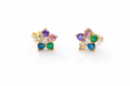 Pendientes de flores multicolor