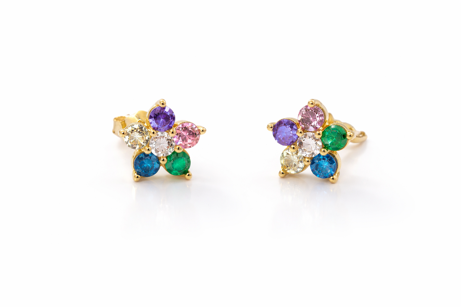 Flower multicolor stud