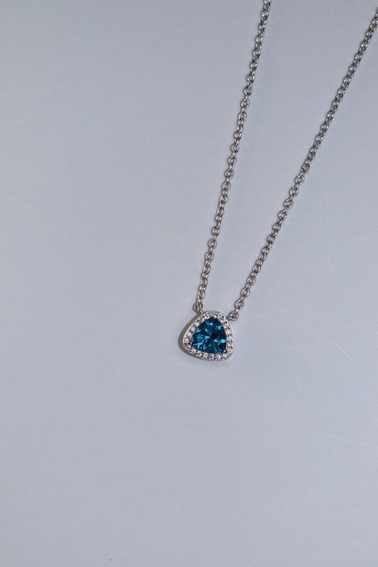 Silver blue necklace