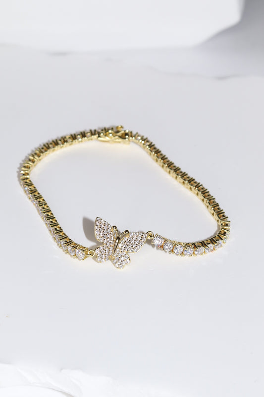 Pulsera tenni de mariposa