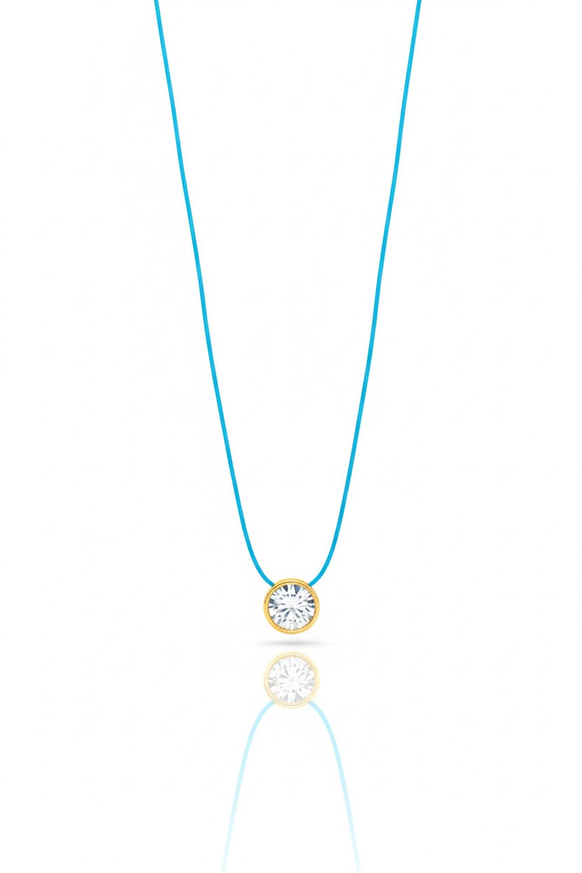 Blue diamond necklace