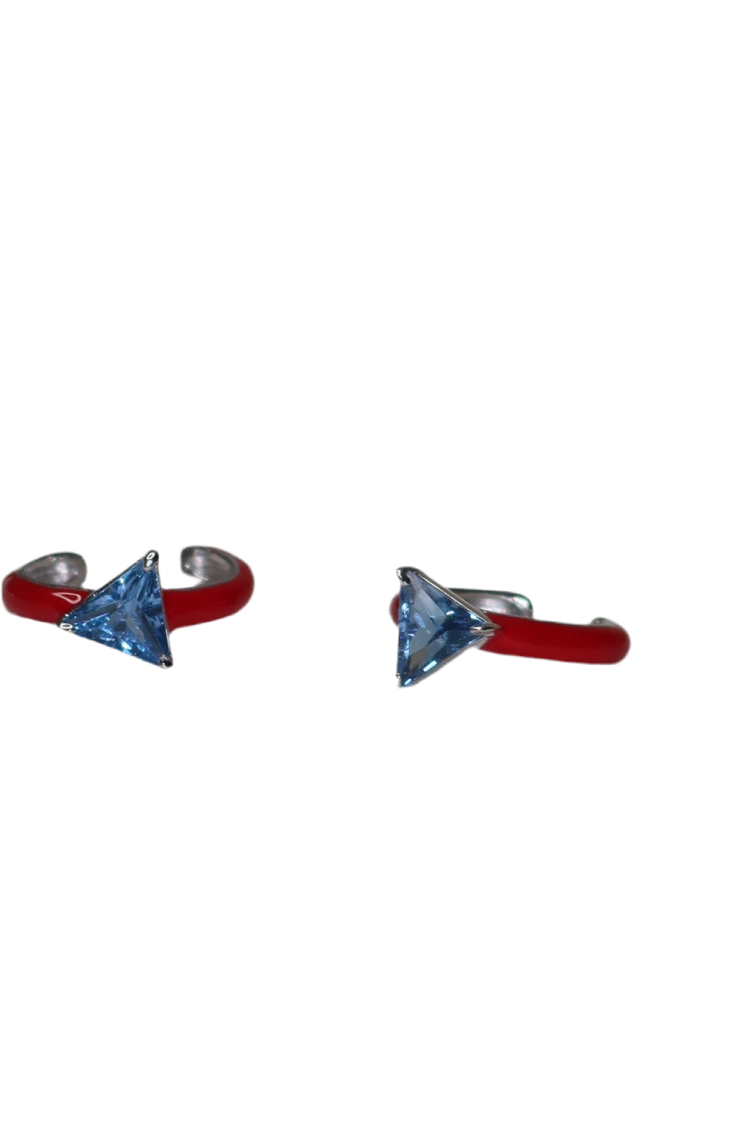 Ear cuff rojo y azul