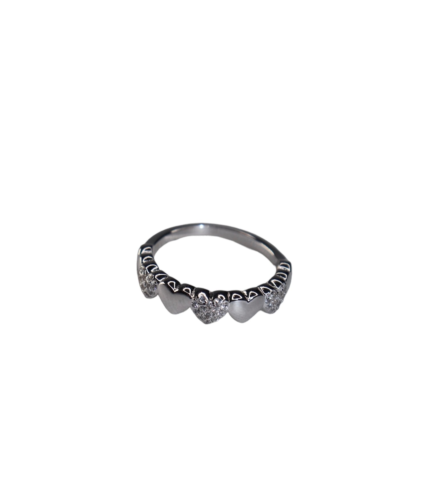 Anillo de corazones silver