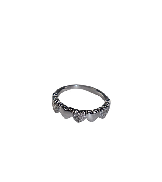 Anillo de corazones silver