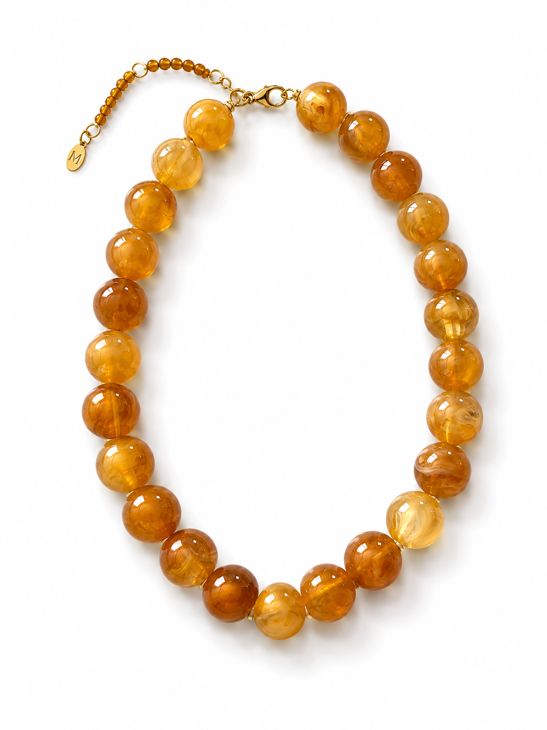 Ámbar dorado collar