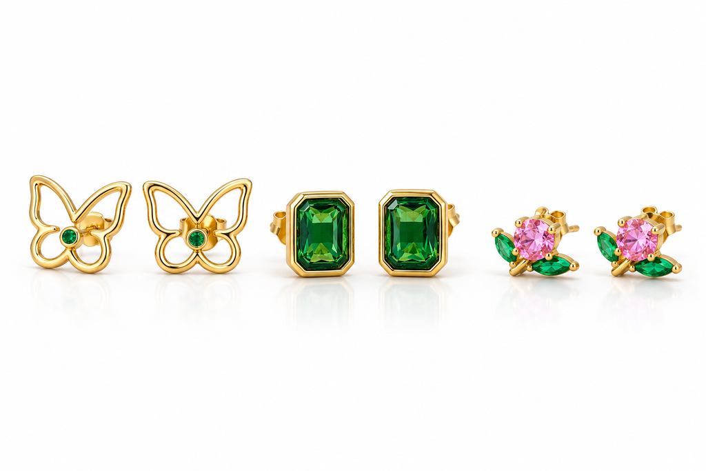Set de tres aretes