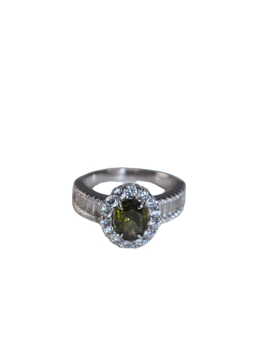 Anillo elegante plateado