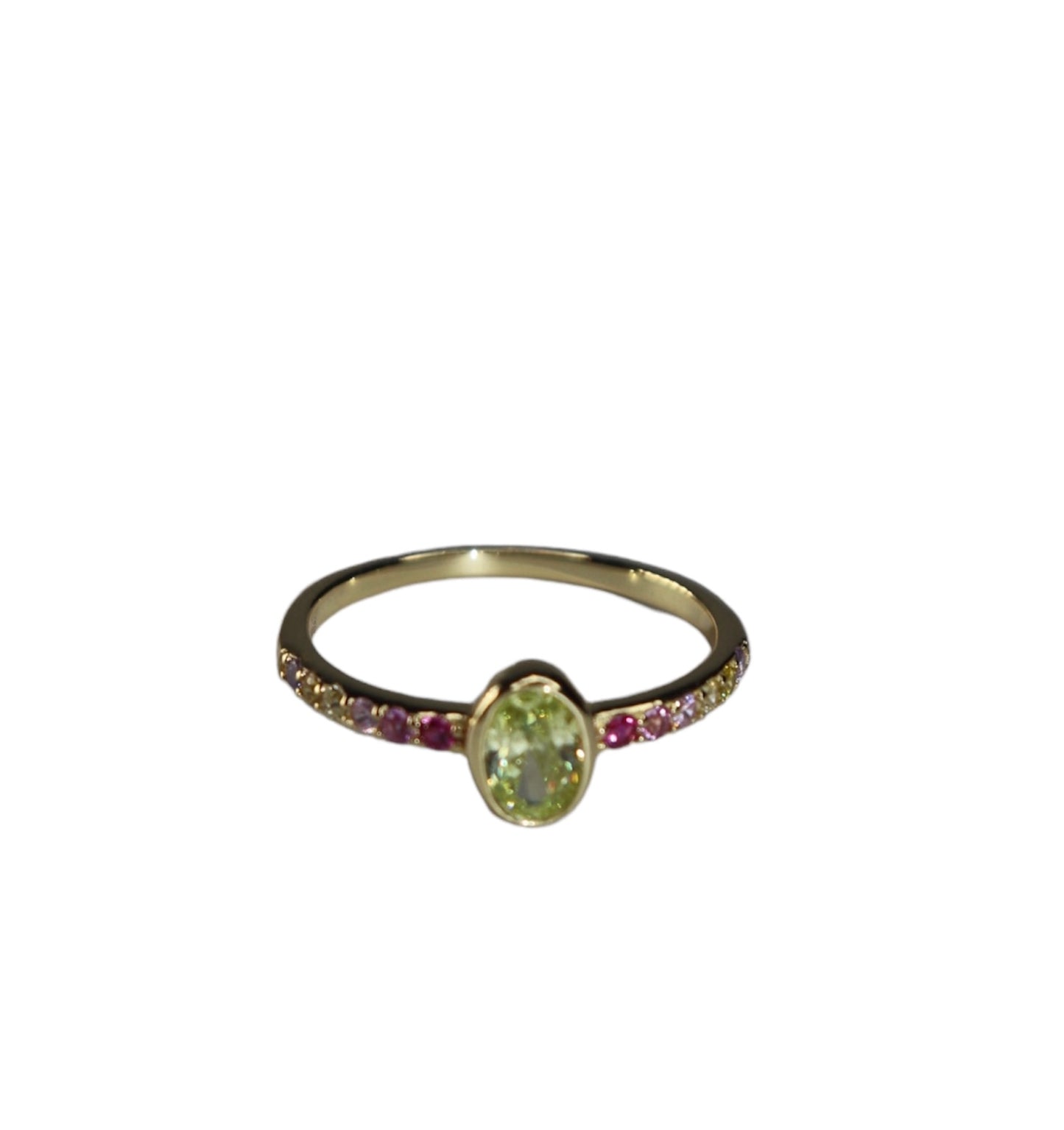 Anillo color gold y verde