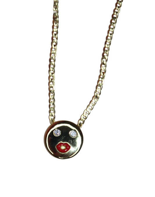 Kiss red necklace