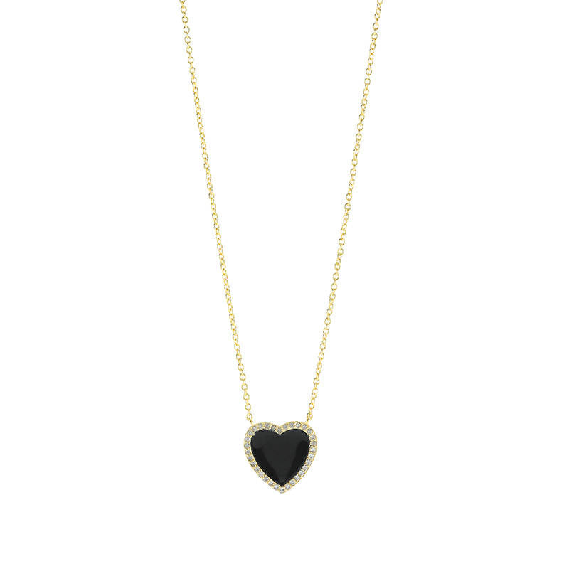 Necklace heart black