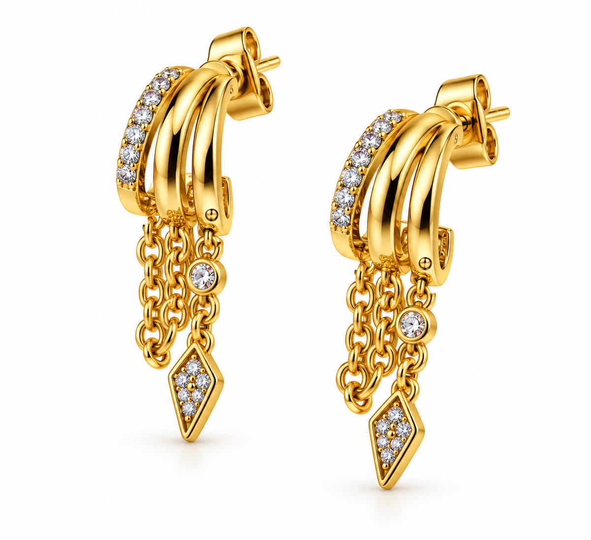 Aretes lluvia de brillo