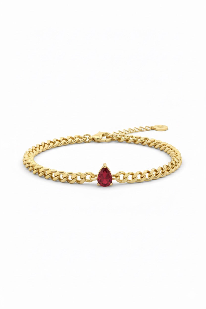 Alexia burgundy bracelet